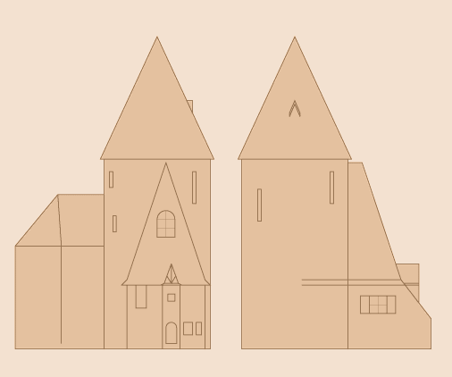 Schéma de la façade de la maison